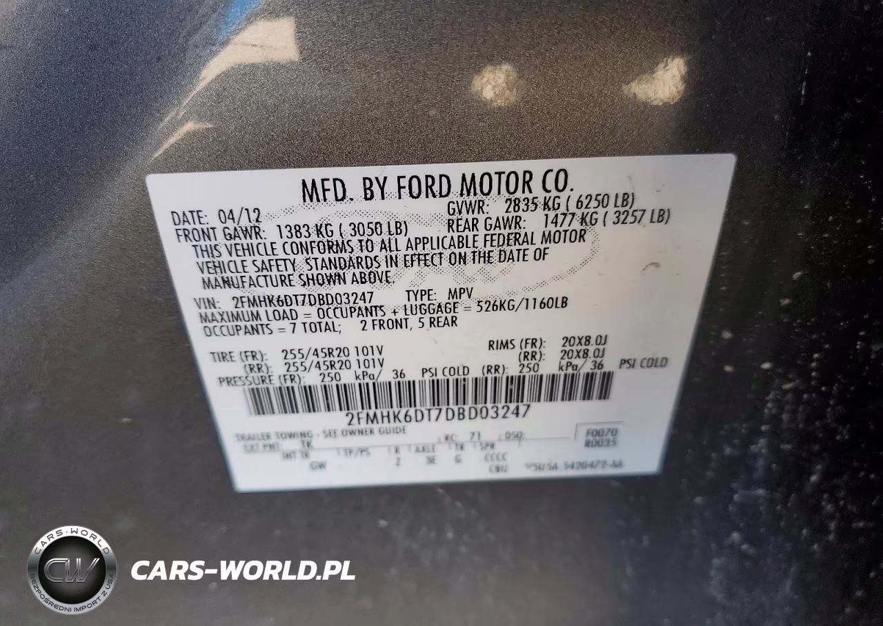 2013 Ford Flex Limited VIN:2FMHK6DT7DBD03247 - 13