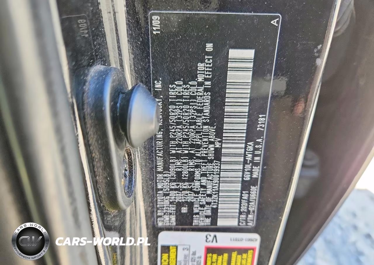 2009 Toyota Venza Fwd V6 VIN:4T3ZK11AX9U019937 - 13