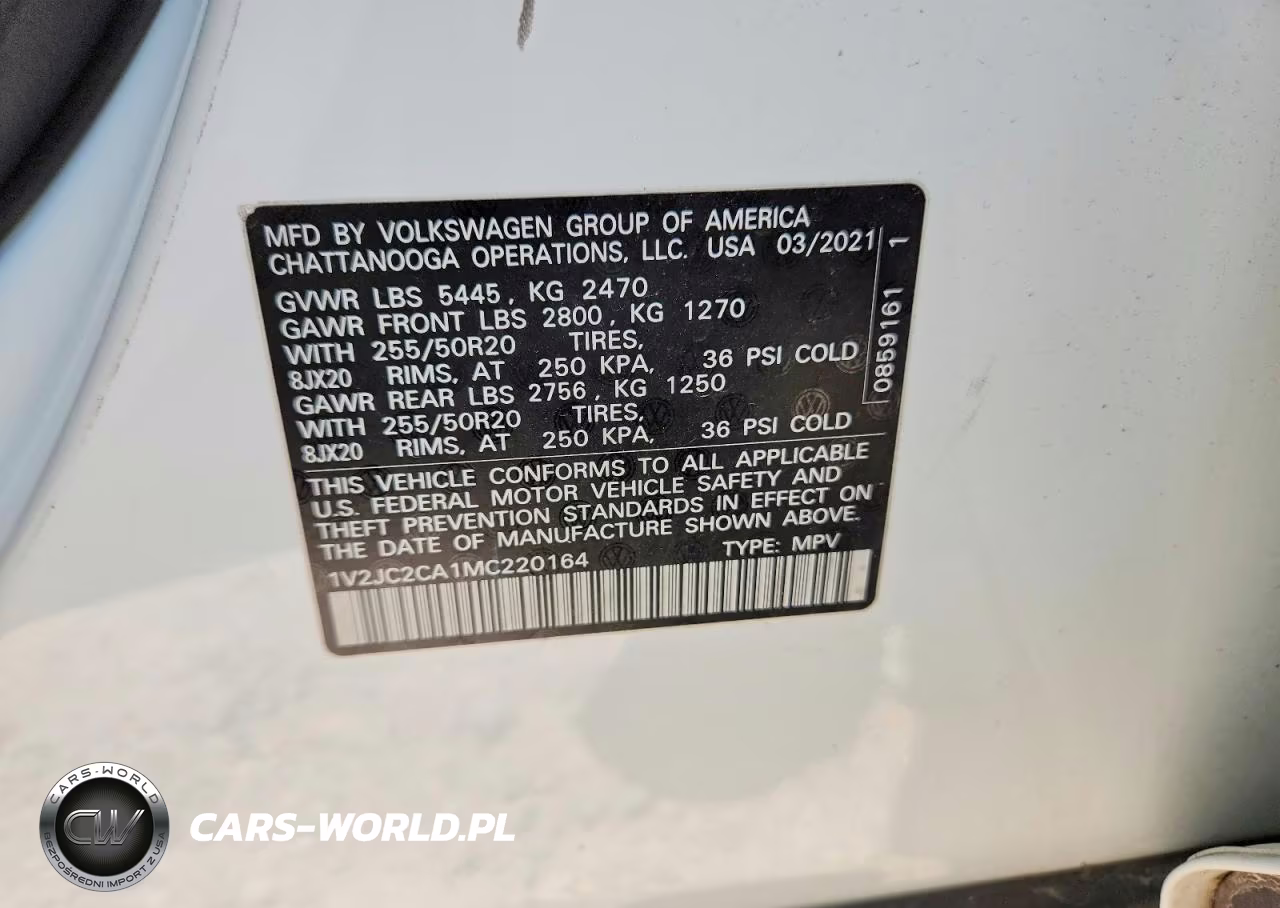 2021 Volkswagen Atlas Cross Sport Se VIN:1V2JC2CA1MC220164 - 13