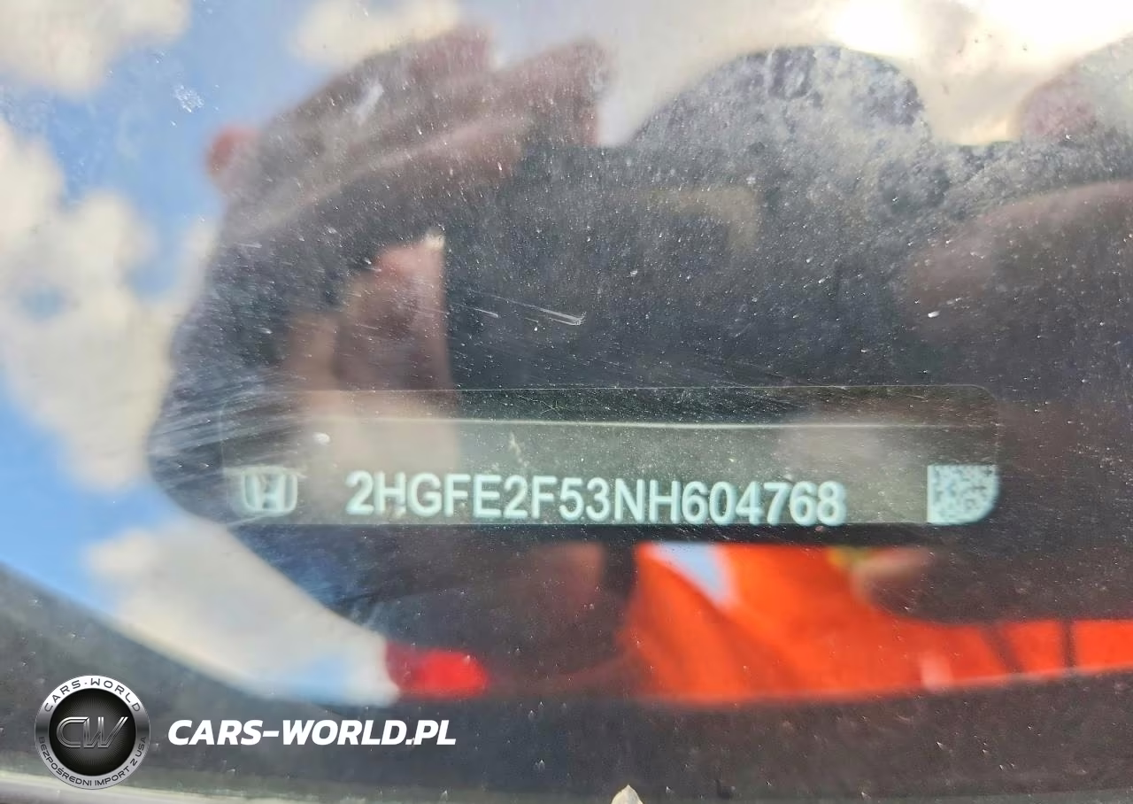 2022 Honda Civic Sport VIN:2HGFE2F53NH604768 - 12