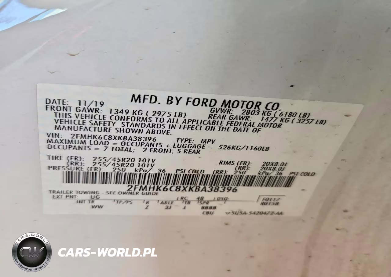 2019 Ford Flex Sel VIN:2FMHK6C8XKBA38396 - 13