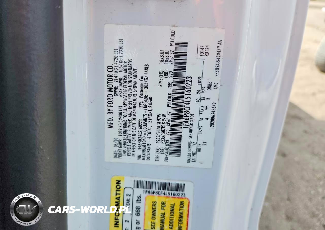 2020 Ford Mustang Gt VIN:1FA6P8CF4L5160223 - 12