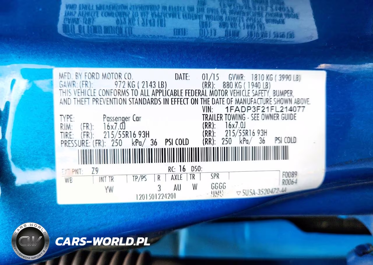 2015 Ford Focus Se VIN:1FADP3F21FL214077 - 12