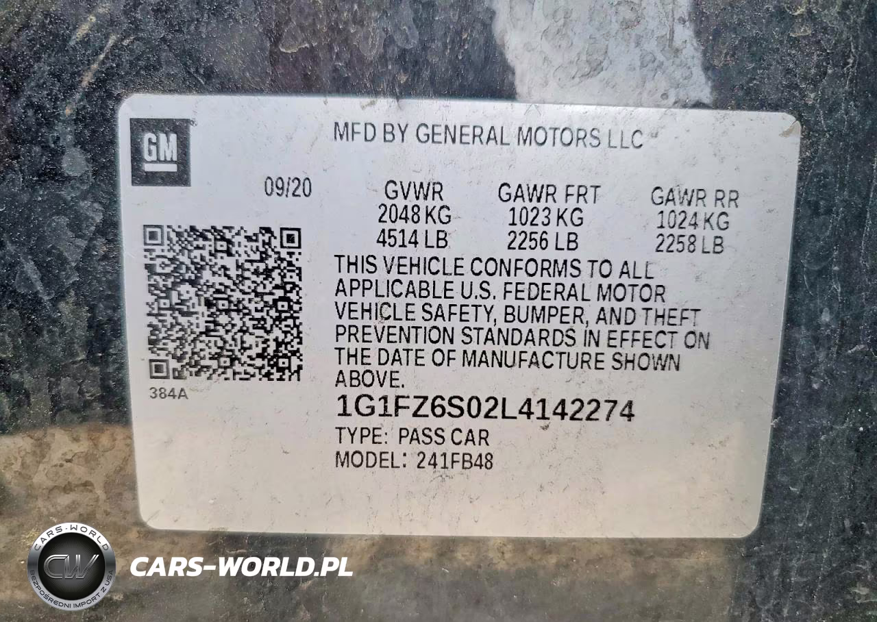 2020 Chevrolet Bolt Ev Premier VIN:1G1FZ6S02L4142274 - 12