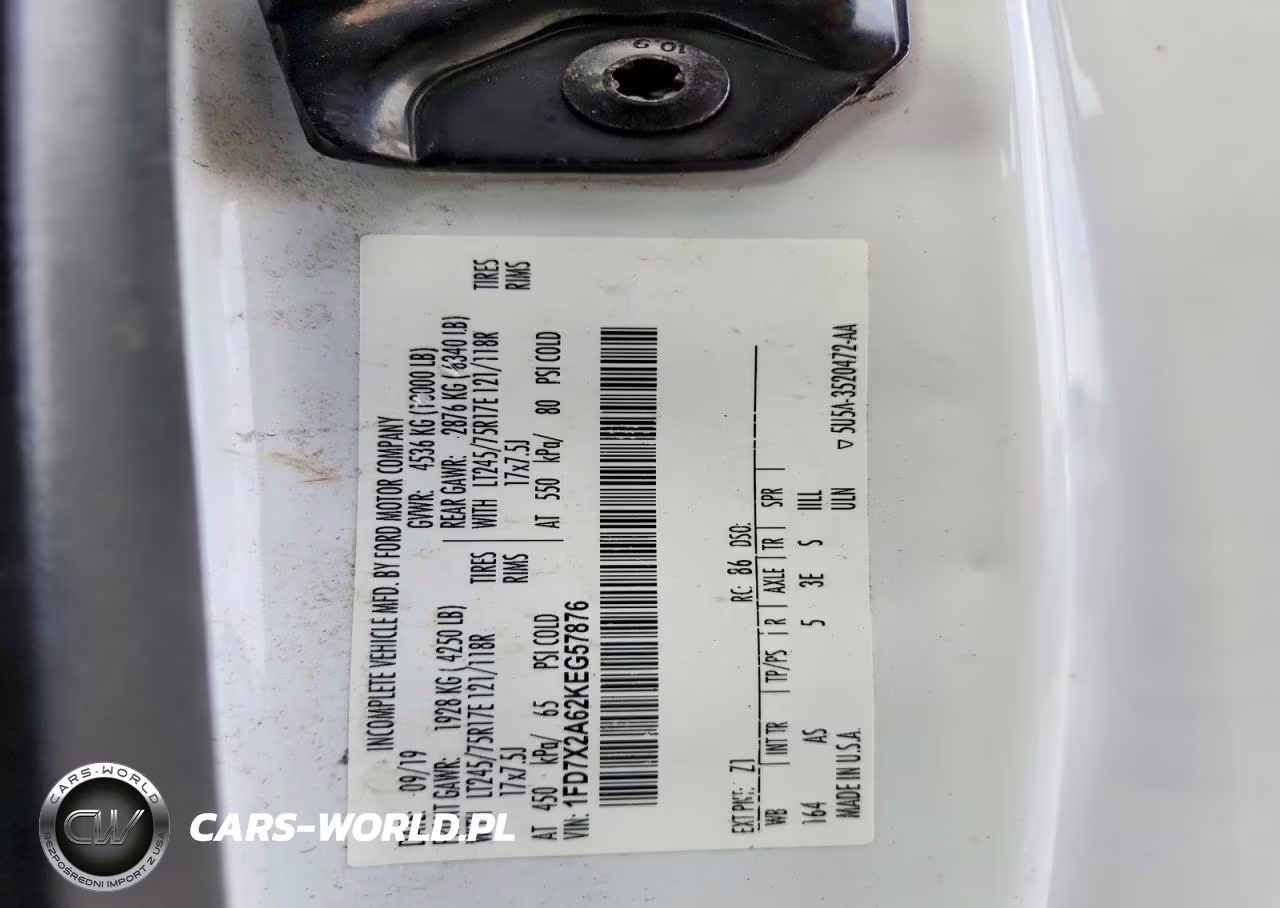 2019 Ford F250 Super Duty VIN:1FD7X2A62KEG57876 - 12