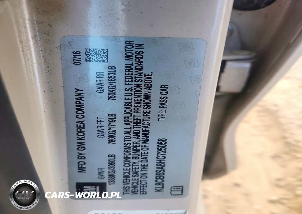 2017 Chevrolet Spark Ls VIN:KL8CB6SA8HC725056 - 12