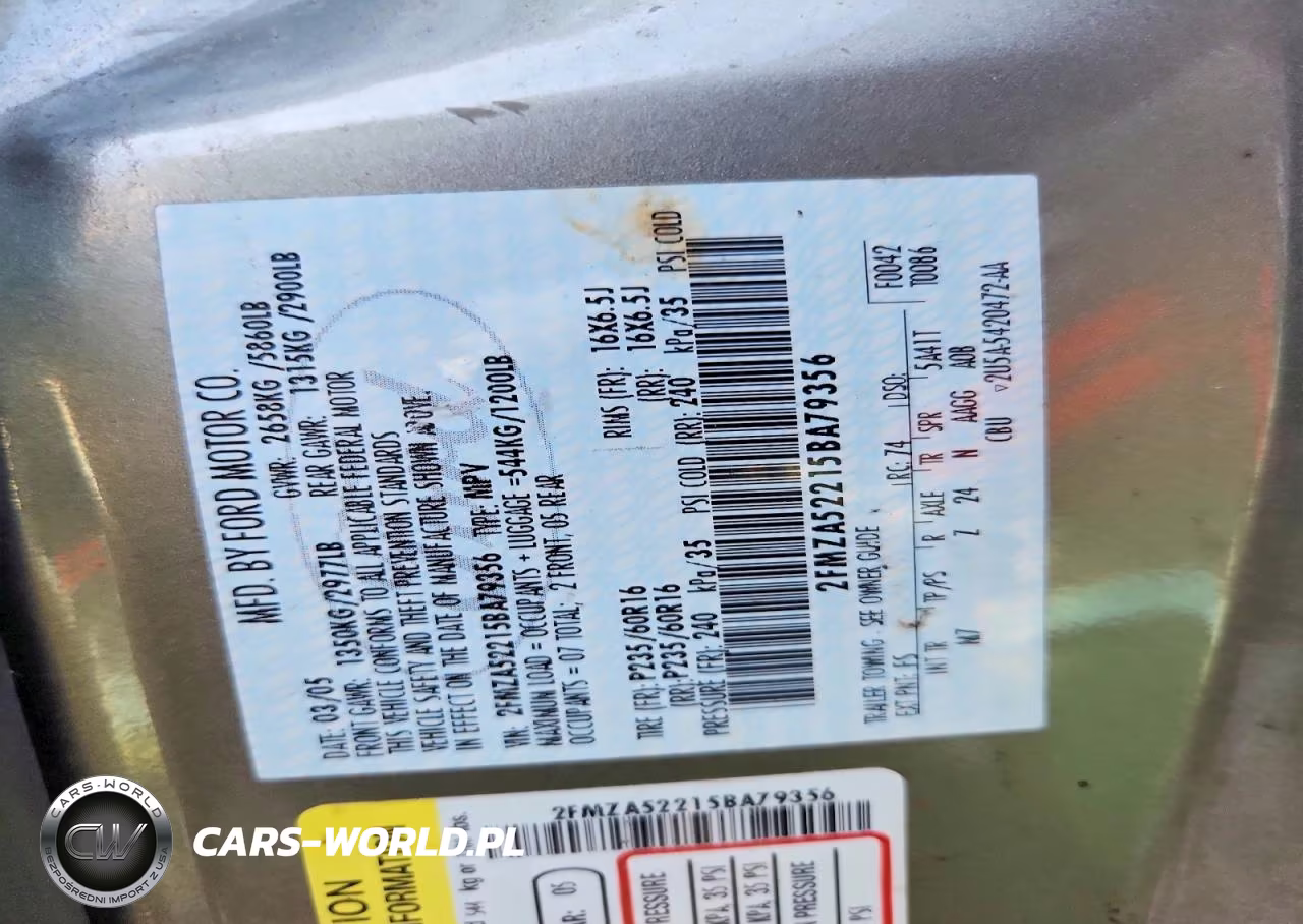 2005 Ford Freestar VIN:2FMZA52215BA79356 - 13