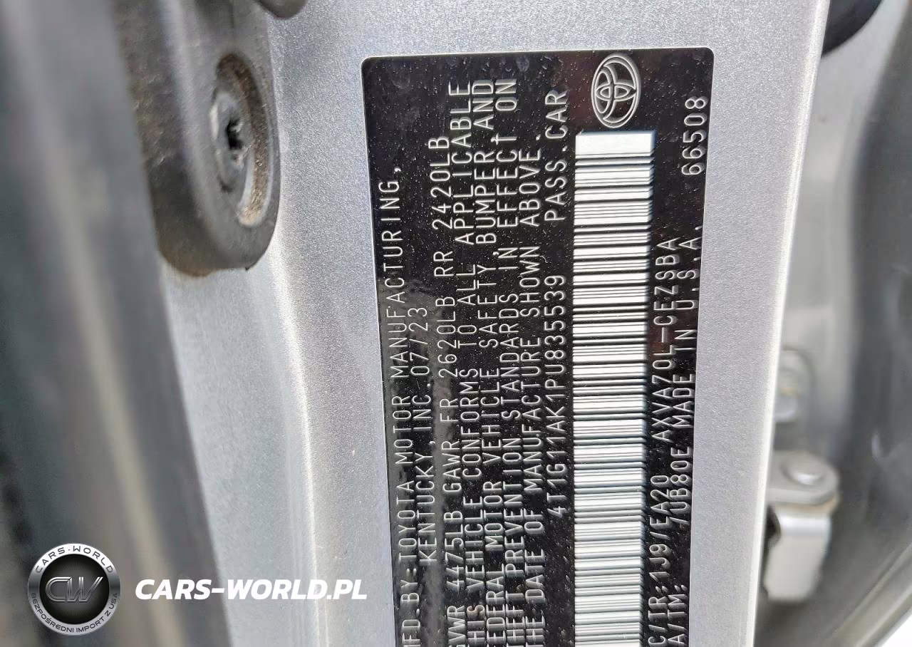 2023 Toyota Camry Se VIN:4T1G11AK1PU835539 - 12