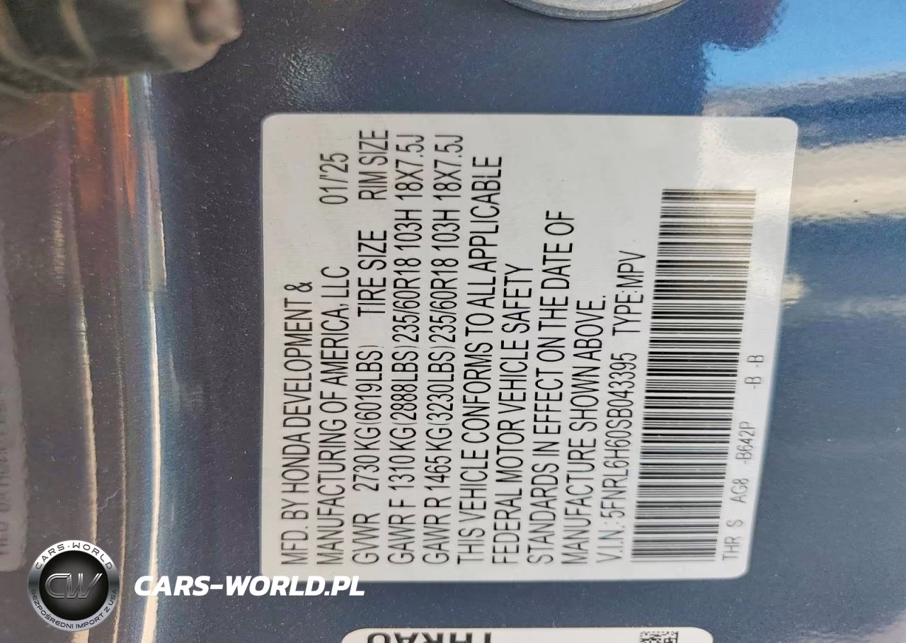 2025 Honda Odyssey Exl VIN:5FNRL6H60SB043395 - 14