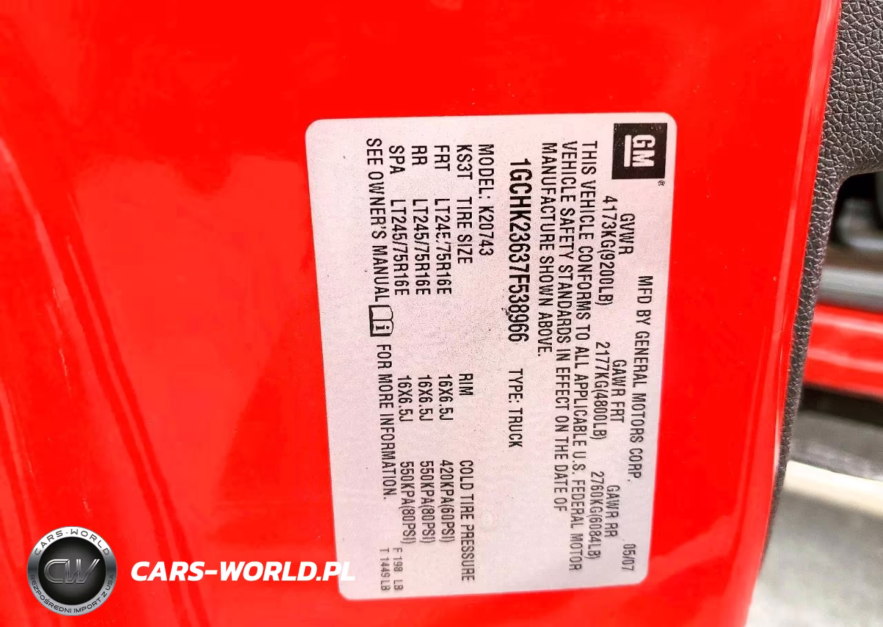 2007 Chev Silverado K2500 Heavy Duty VIN:1GCHK23637F538966 - 12