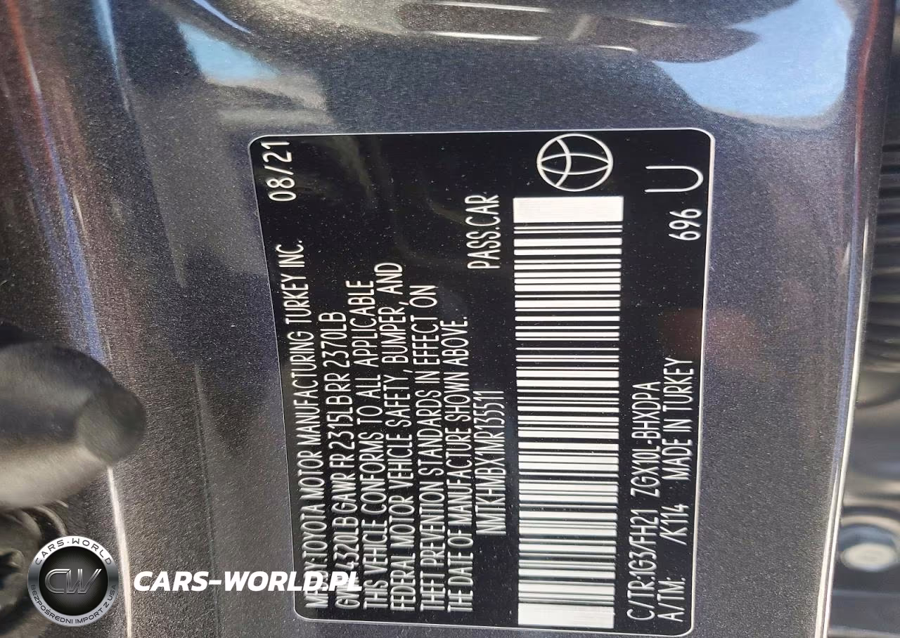2021 Toyota C-Hr Le VIN:NMTKHMBX1MR135511 - 12