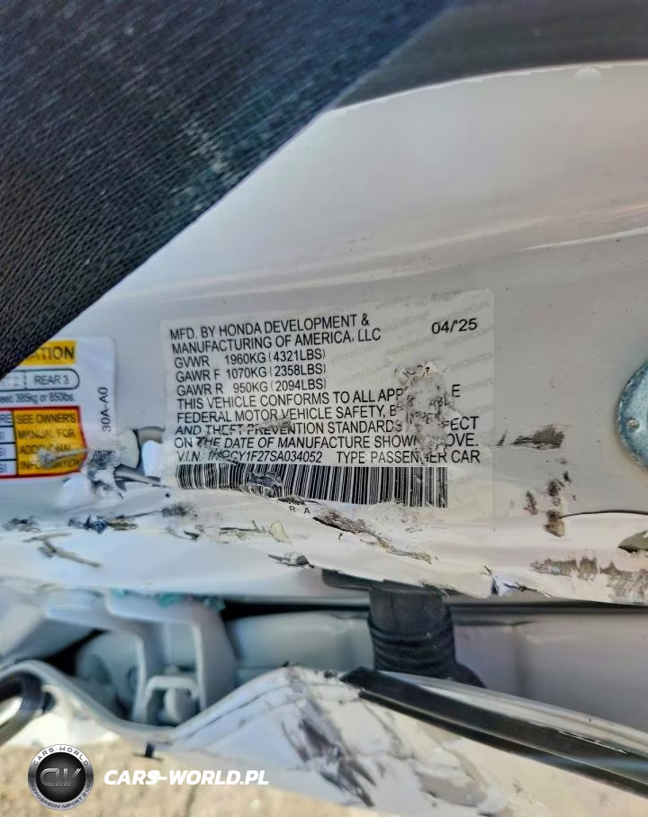2025 Honda Accord Lx VIN:1HGCY1F27SA034052 - 12