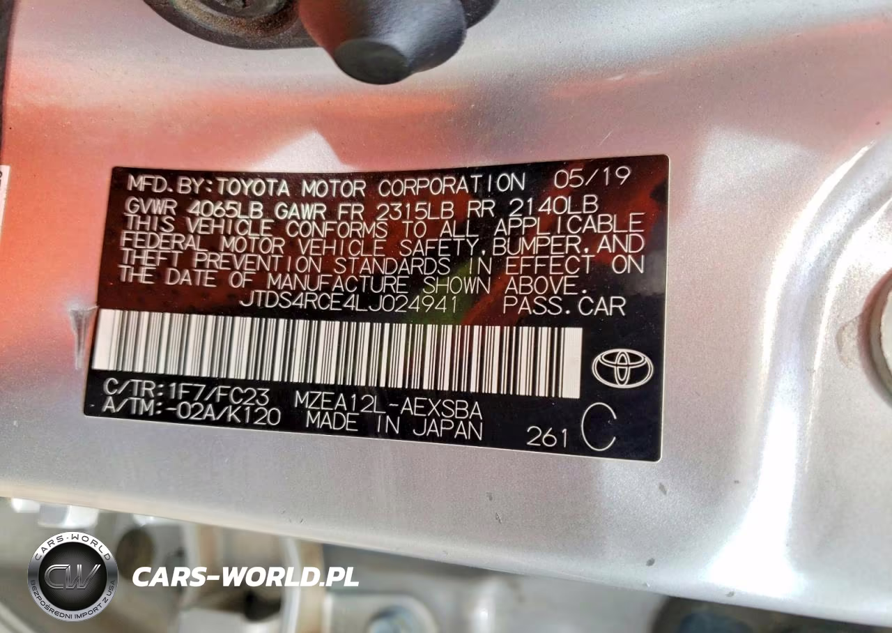 2020 Toyota Corolla Se VIN:JTDS4RCE4LJ024941 - 12