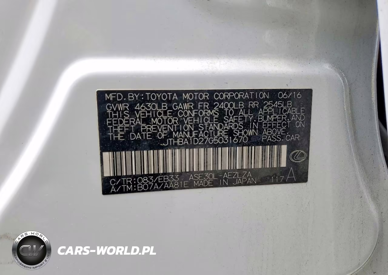 2016 Lexus Is 200T VIN:JTHBA1D27G5031670 - 12