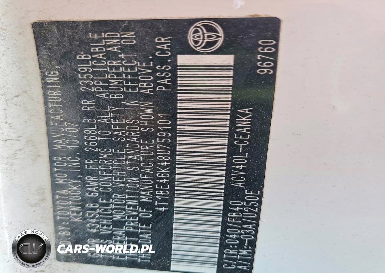 2008 Toyota Camry VIN:4T1BE46K48U759101 - 12