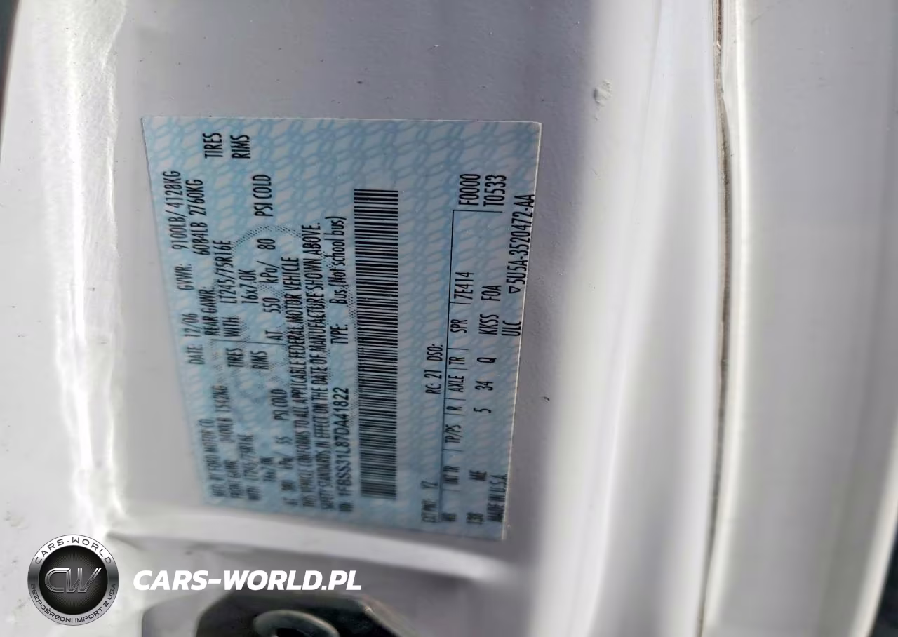 2007 Ford Econoline E350 Van VIN:1FBSS31L87DA41822 - 13