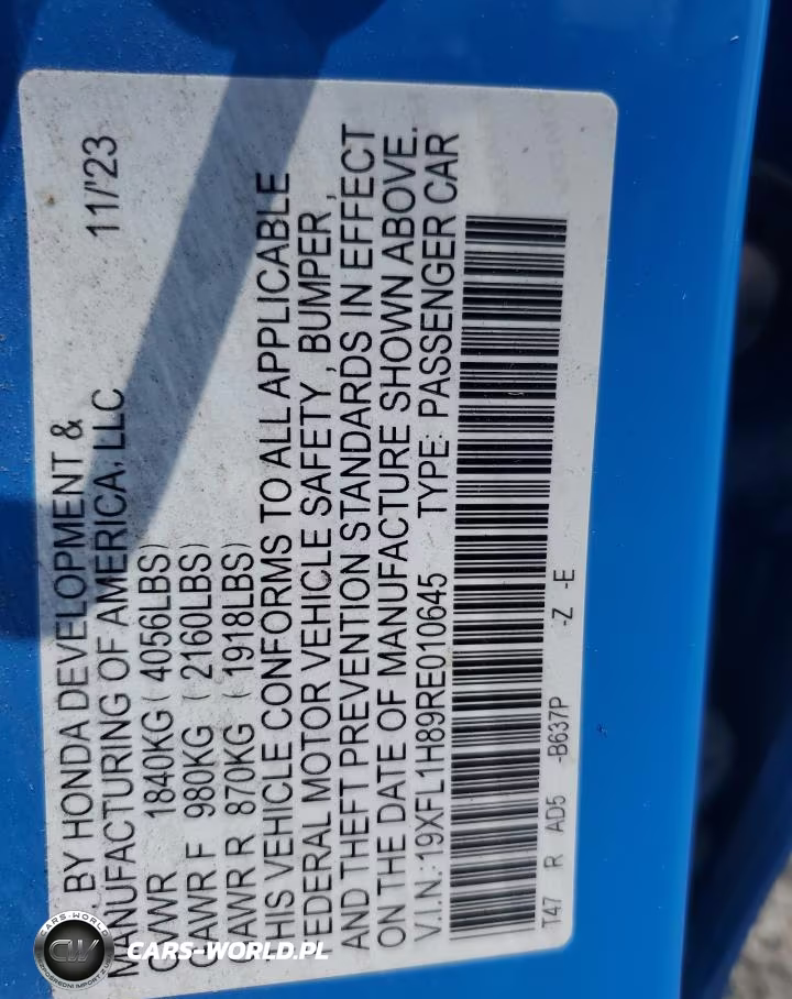 2024 Honda Civic Sport Touring VIN:19XFL1H89RE010645 - 12