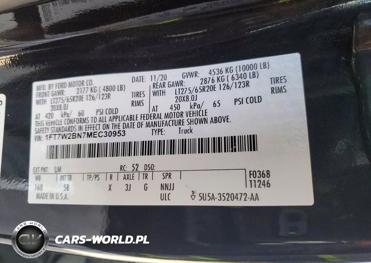 2021 Ford F250 Super Duty VIN:1FT7W2BN7MEC30953 - 13
