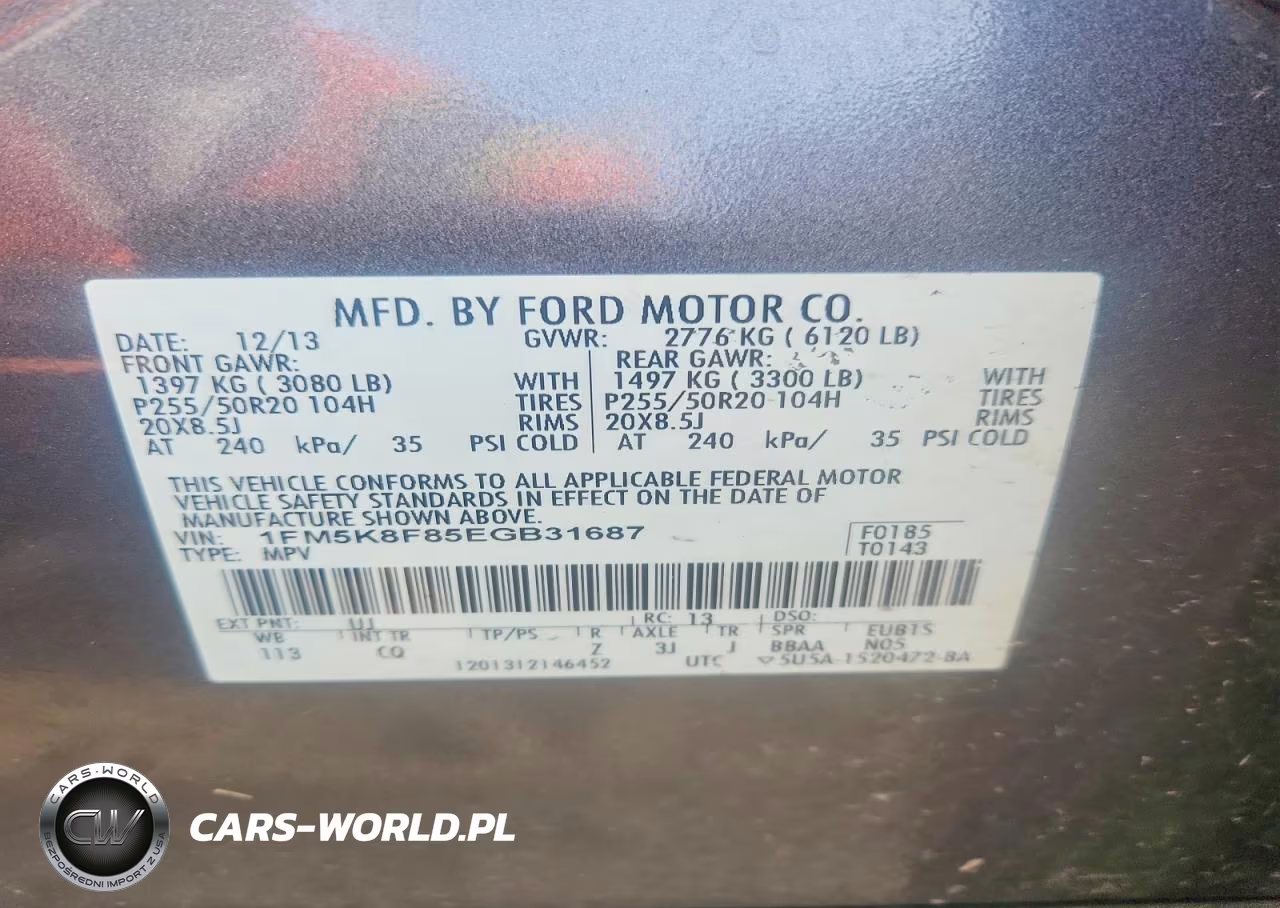 2014 Ford Explorer Limited VIN:1FM5K8F85EGB31687 - 13