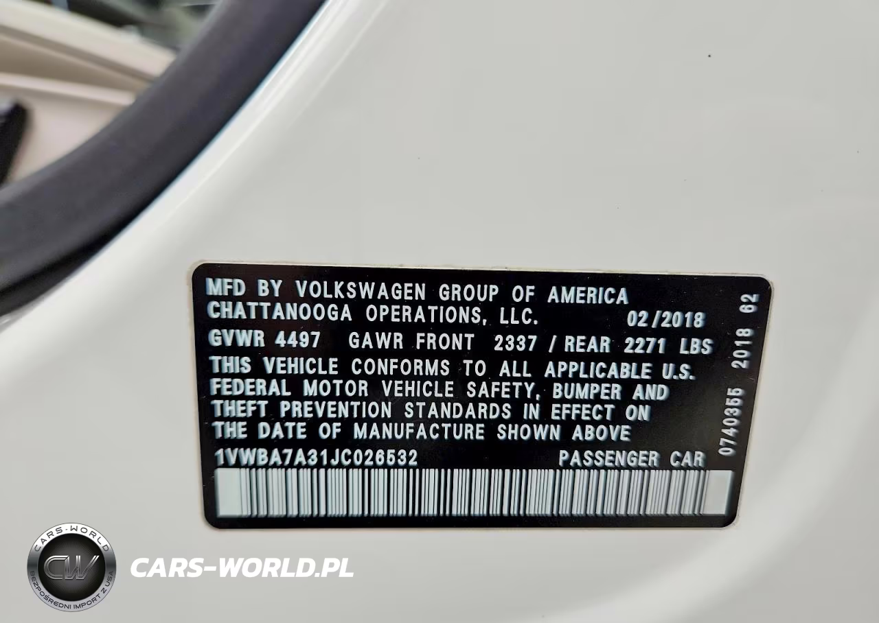 2018 Volkswagen Passat Se VIN:1VWBA7A31JC026532 - 12