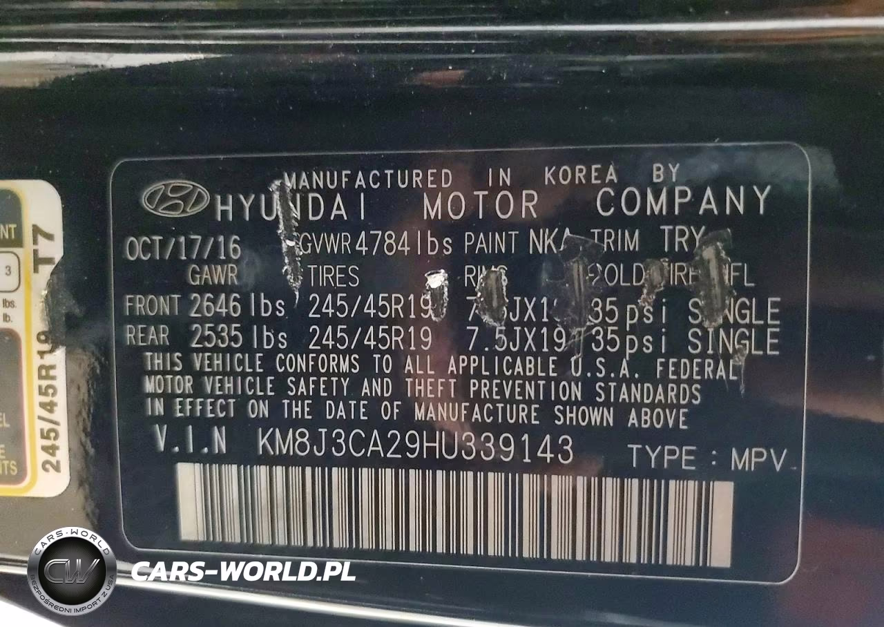 2017 Hyundai Tucson VIN:KM8J3CA29HU339143 - 12