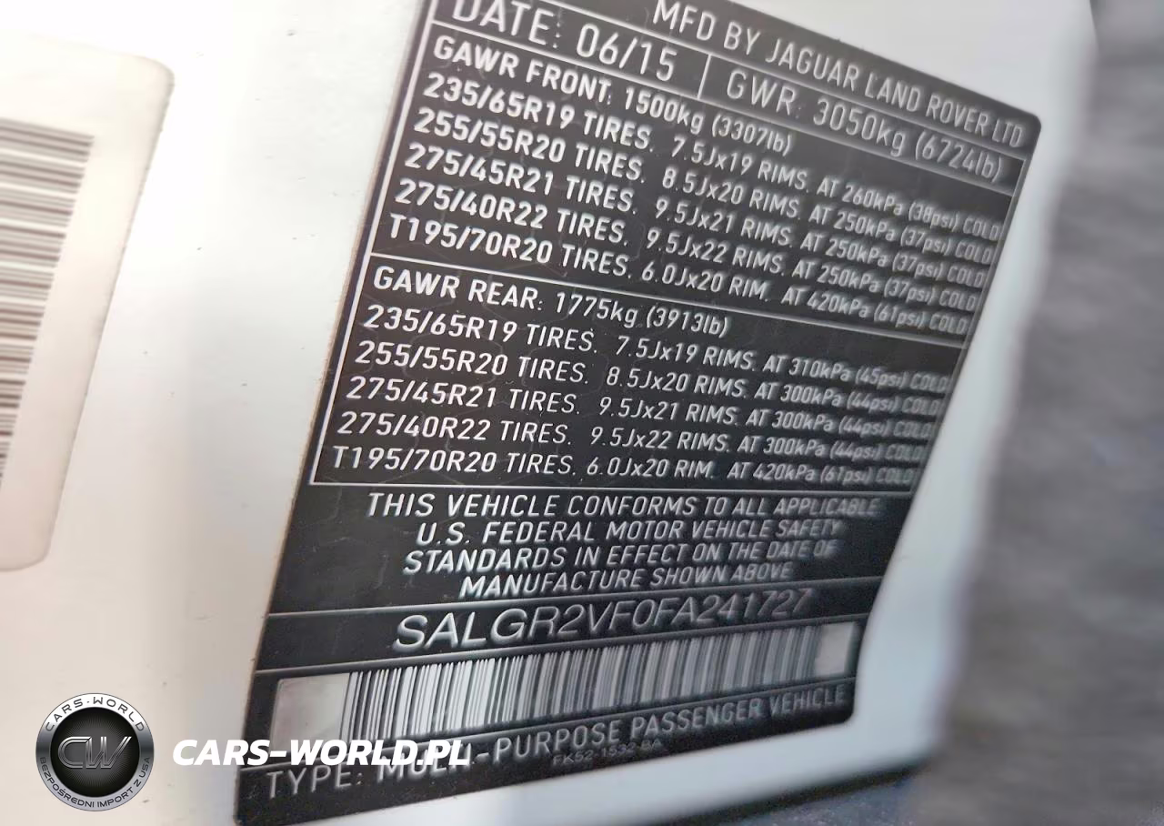 2015 Land Rover Range Rover VIN:SALGR2VF0FA241727 - 12