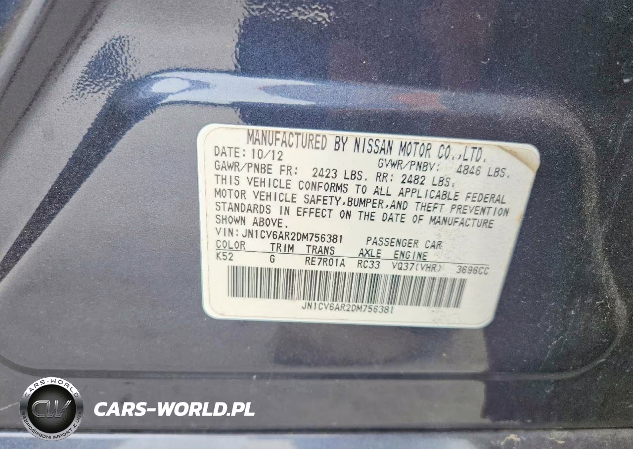 2013 Infiniti G37 VIN:JN1CV6AR2DM756381 - 13