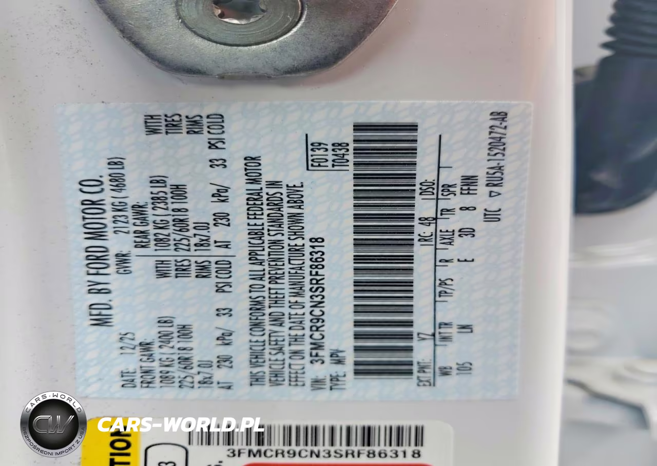 2025 Ford Bronco Sport Outer Banks VIN:3FMCR9CN3SRF86318 - 13