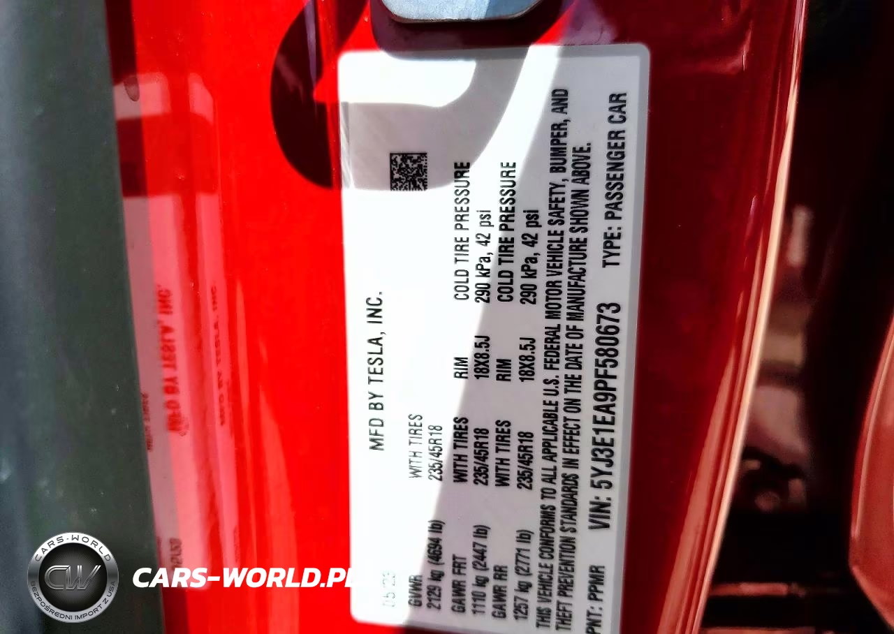 2023 Tesla Model 3 VIN:5YJ3E1EA9PF580673 - 12