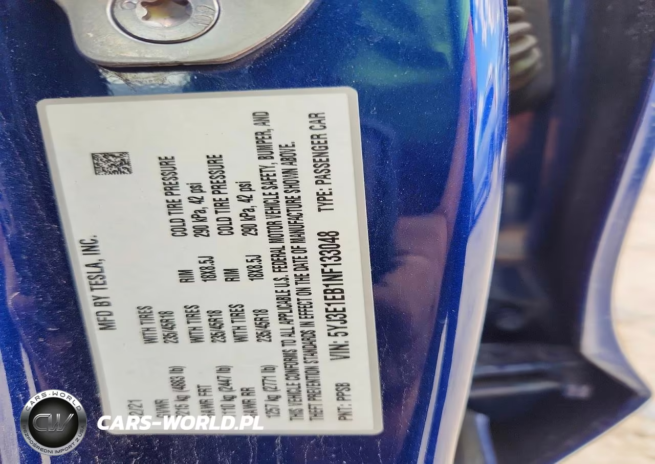 2022 Tesla Model 3 VIN:5YJ3E1EB1NF133048 - 12
