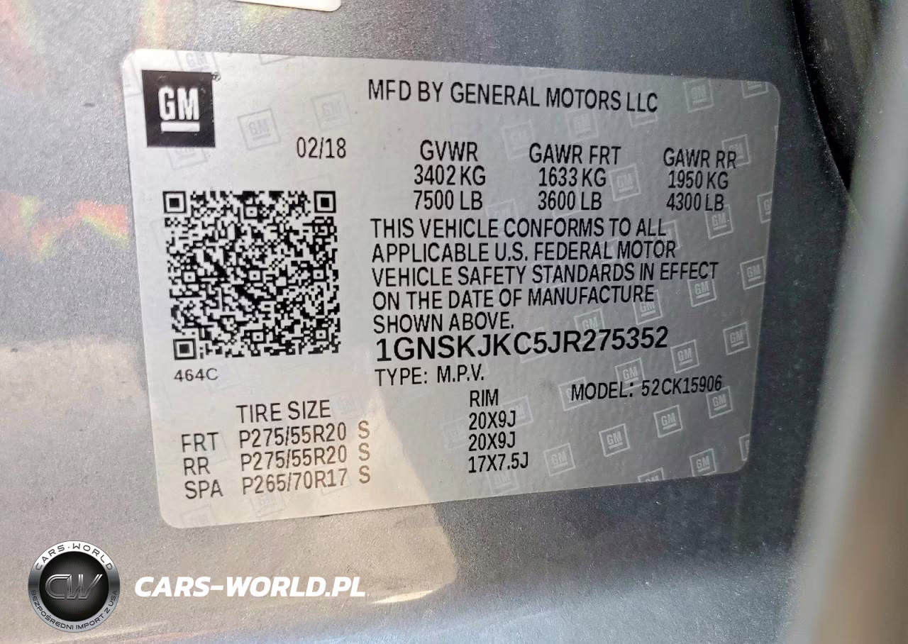 2018 Chevrolet Suburban K1500 Premier VIN:1GNSKJKC5JR275352 - 13