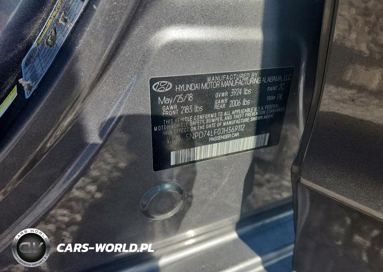 2018 Hyundai Elantra Se VIN:5NPD74LF0JH369112 - 12