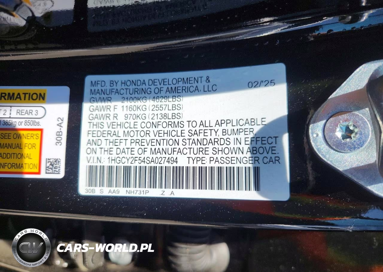 2025 Honda Accord Hybrid Sport VIN:1HGCY2F54SA027494 - 12