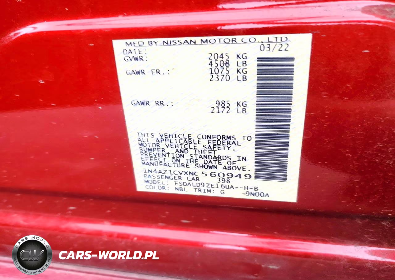 2022 Nissan Leaf Sv VIN:1N4AZ1CVXNC560949 - 13