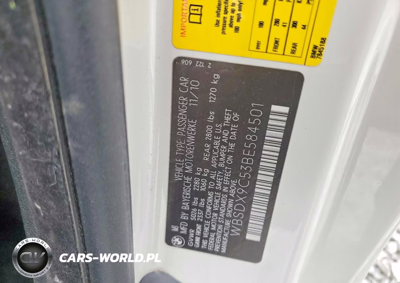 2011 BMW M3 VIN:WBSDX9C53BE584501 - 13