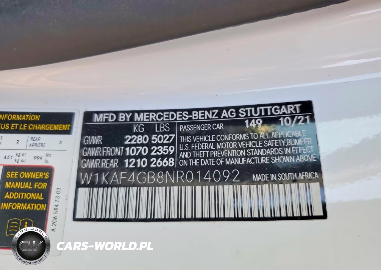 2022 Mercedes-Benz C 300 VIN:W1KAF4GB8NR014092 - 12