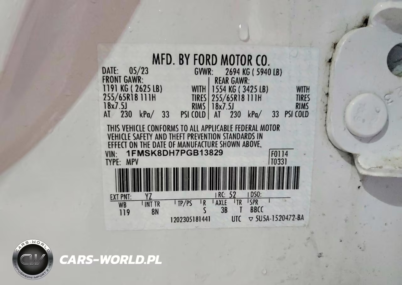 2023 Ford Explorer Xlt VIN:1FMSK8DH7PGB13829 - 14
