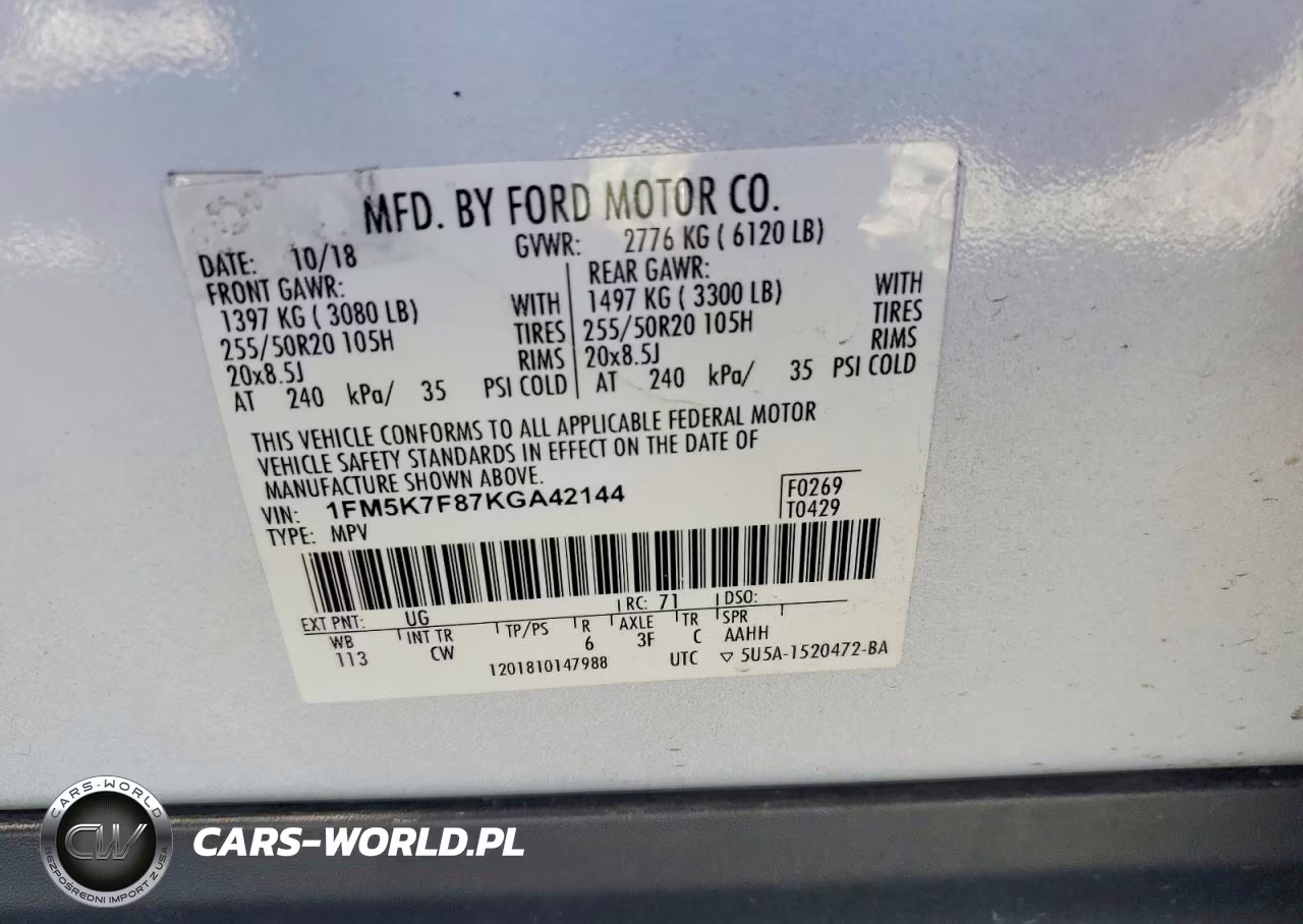 2019 Ford Explorer Limited VIN:1FM5K7F87KGA42144 - 13