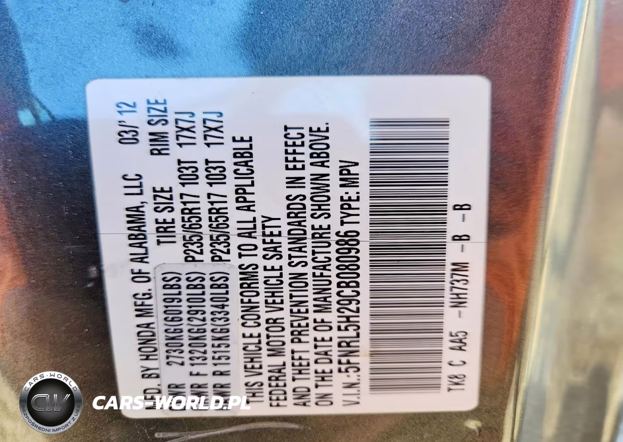 2012 Honda Odyssey Lx VIN:5FNRL5H29CB080986 - 13