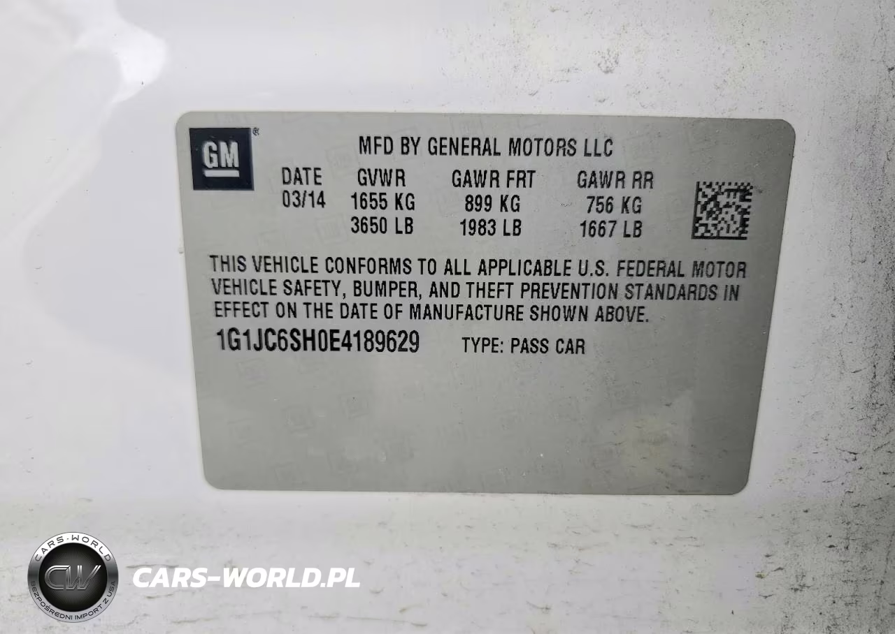 2014 Chevrolet Sonic Lt VIN:1G1JC6SH0E4189629 - 12