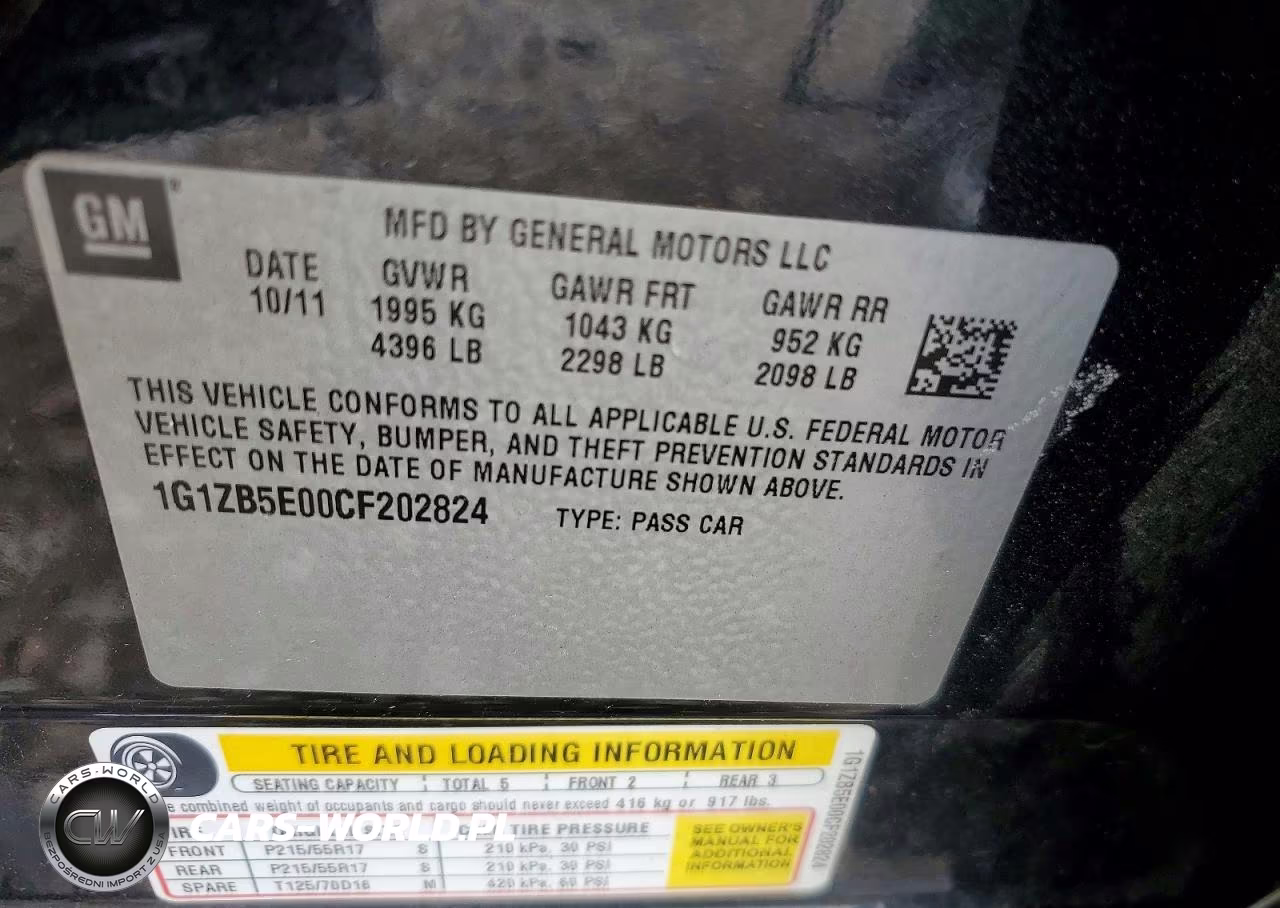 2012 Chevrolet Malibu Ls VIN:1G1ZB5E00CF202824 - 12