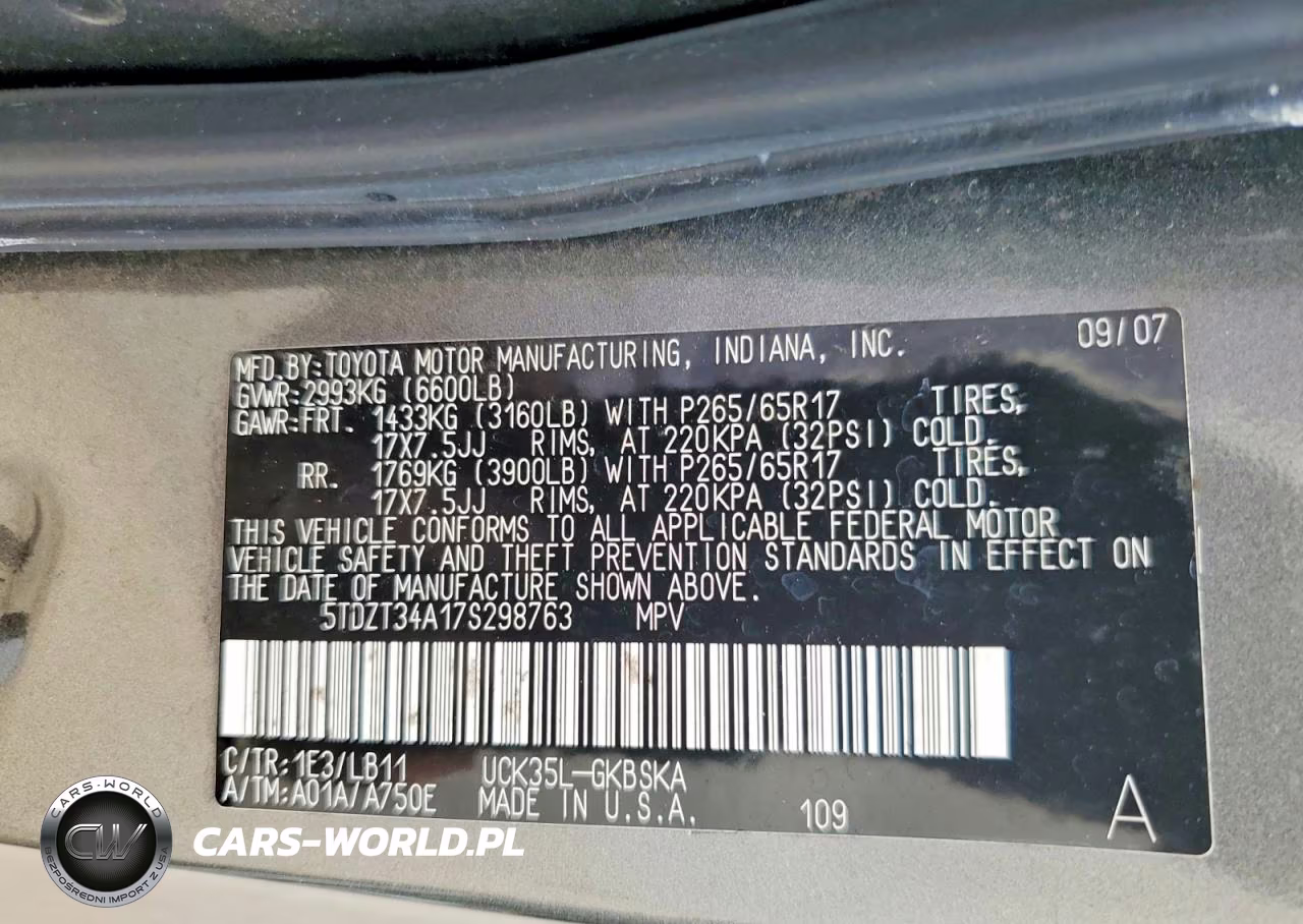 2007 Toyota Sequoia Sr5 VIN:5TDZT34A17S298763 - 13