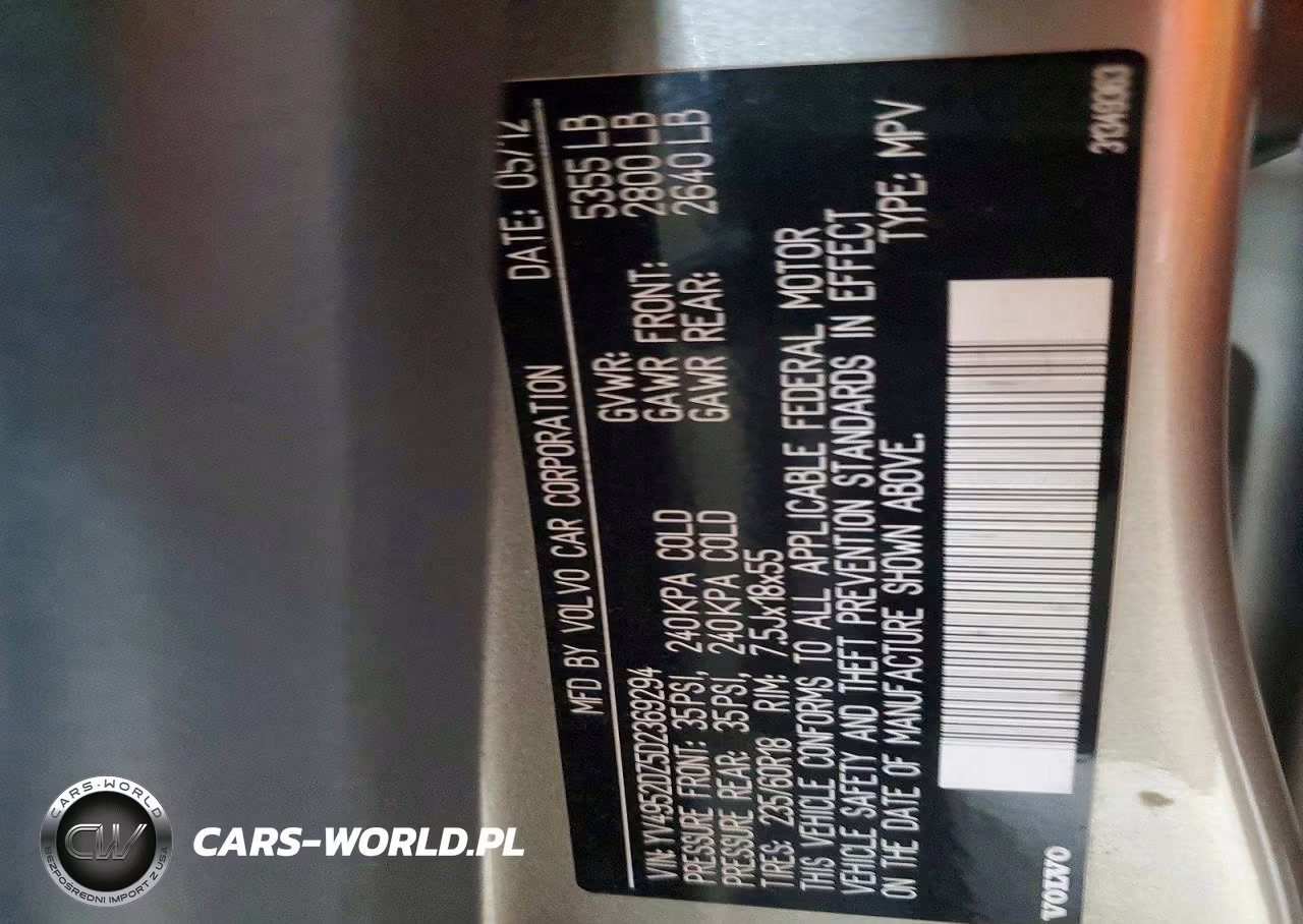 2013 Volvo Xc60 3.2 VIN:YV4952DZ5D2369294 - 13