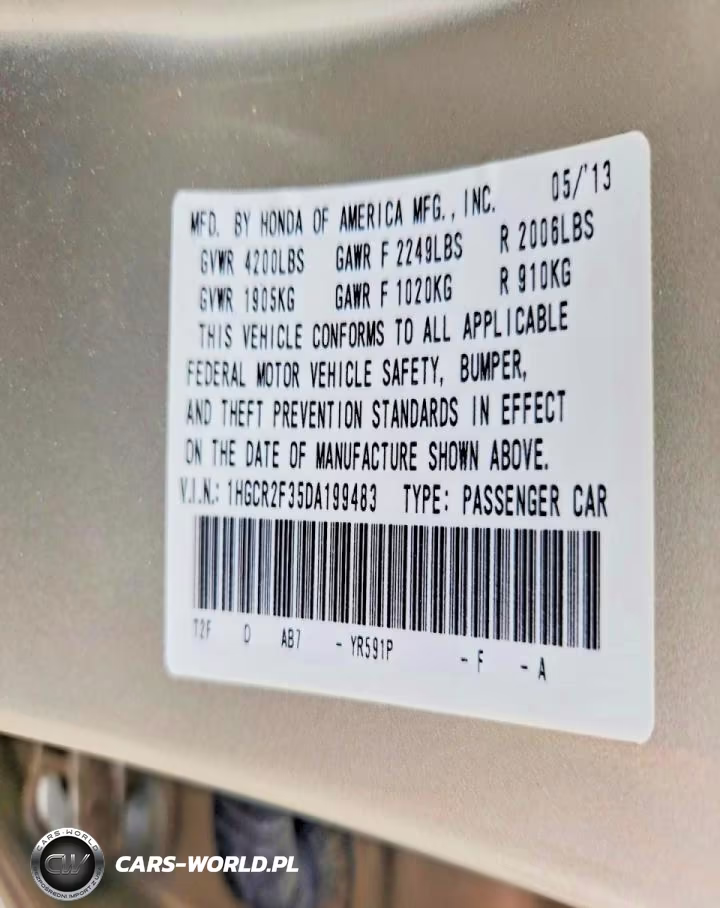2013 Honda Accord Lx VIN:1HGCR2F35DA199483 - 12