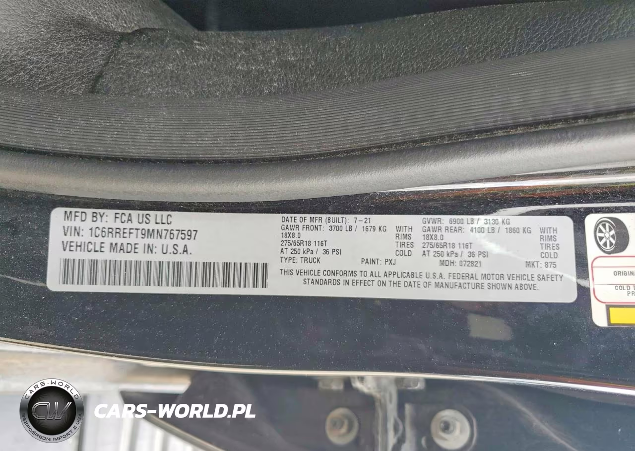 2021 Ram 1500 Big Horn VIN:1C6RREFT9MN767597 - 12