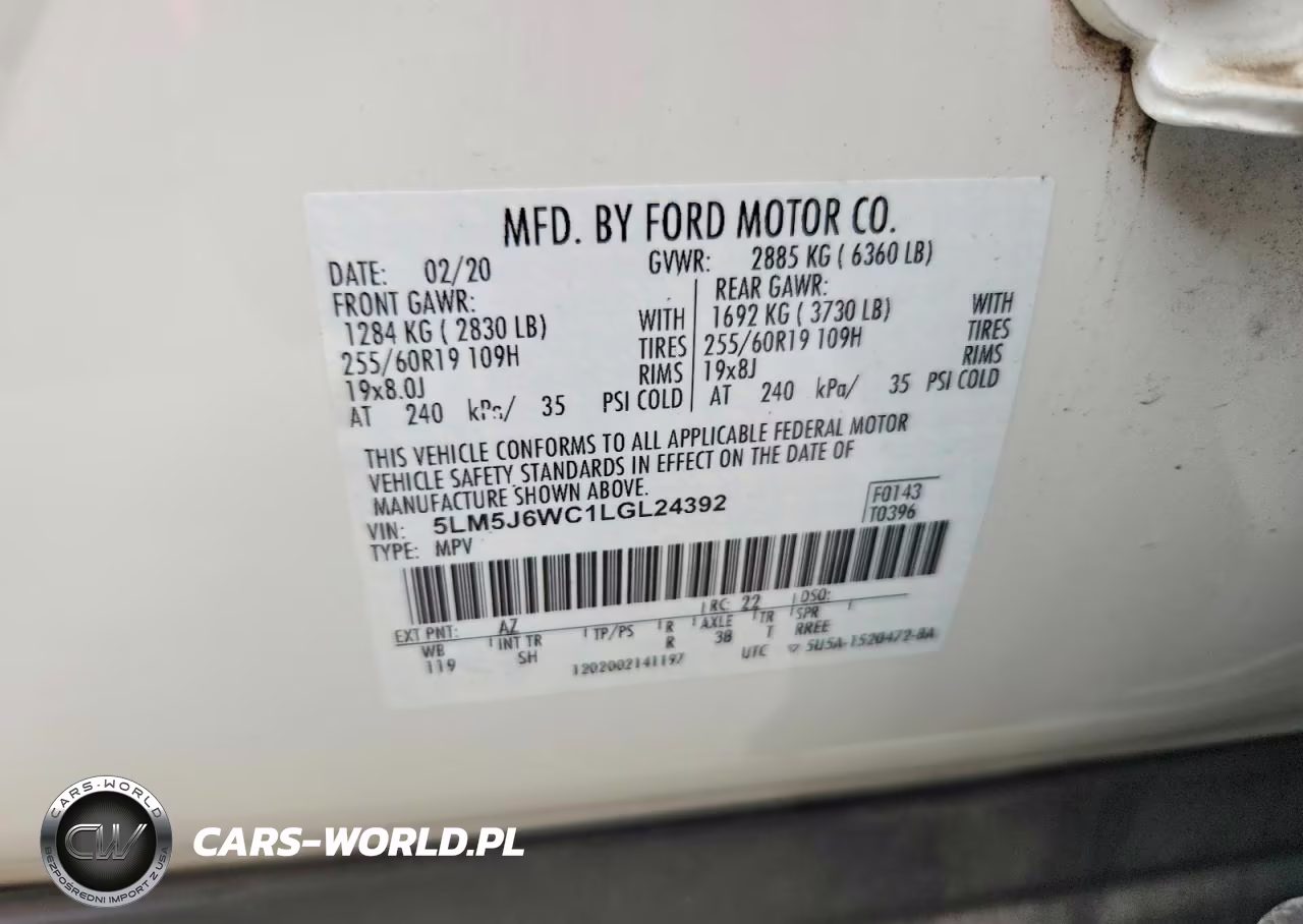 2020 Lincoln Aviator VIN:5LM5J6WC1LGL24392 - 14