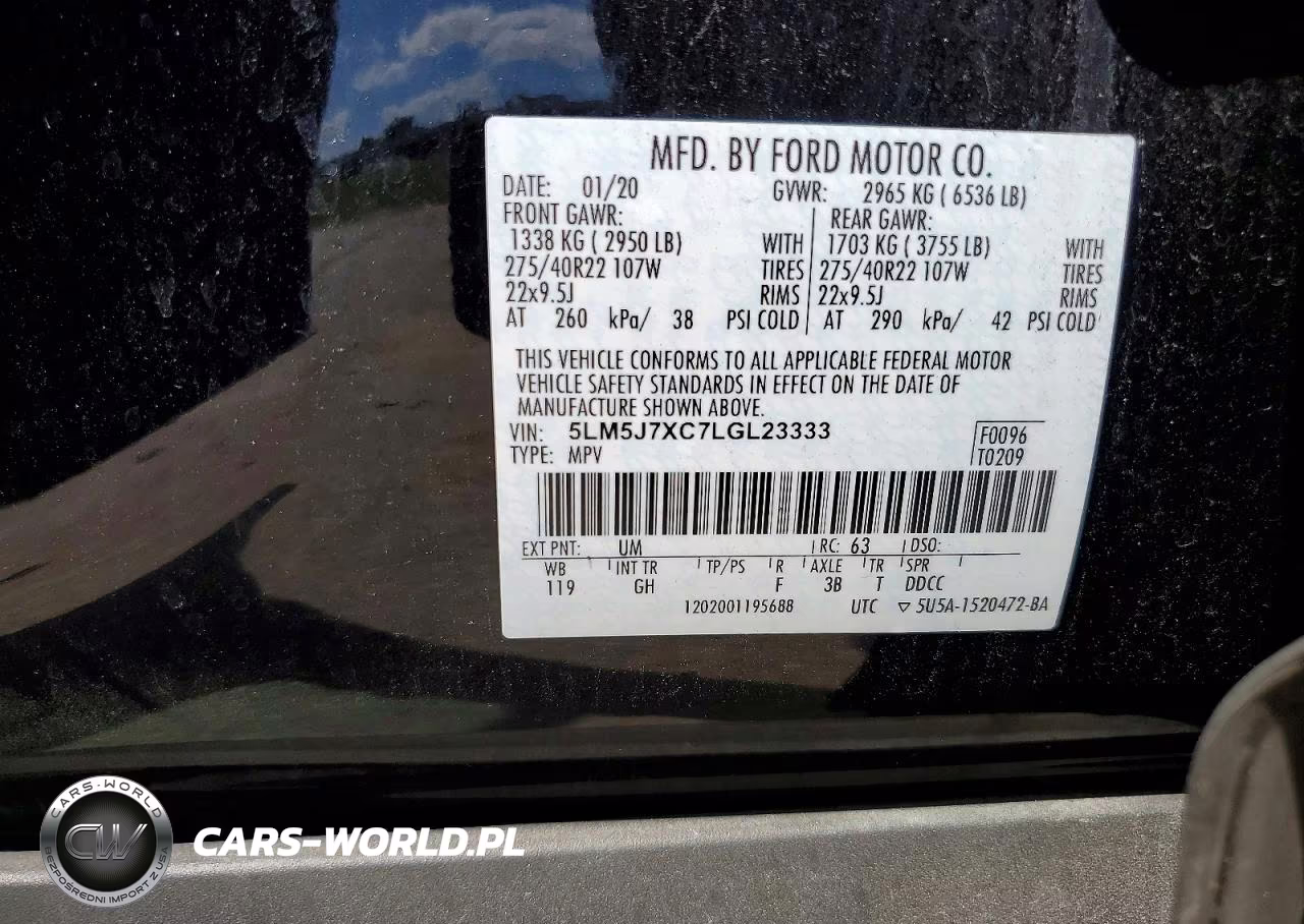 2020 Lincoln Aviator Reserve VIN:5LM5J7XC7LGL23333 - 13