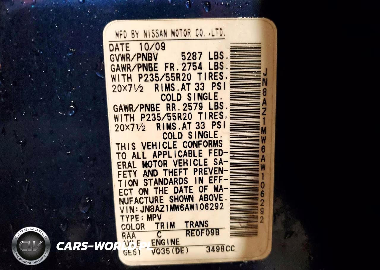 2010 Nissan Murano S VIN:JN8AZ1MW6AW106292 - 13
