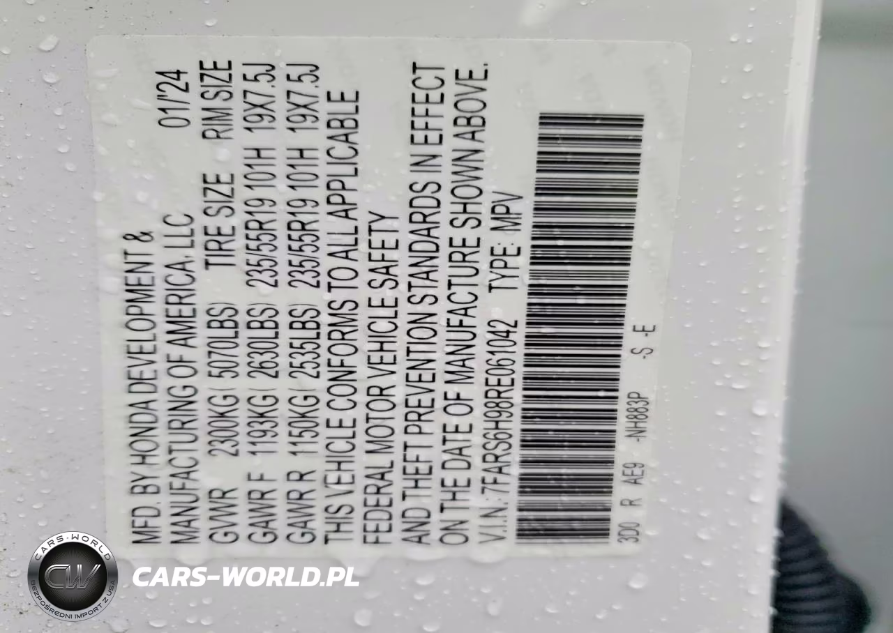 2024 Honda Cr-V Sport Touring VIN:7FARS6H98RE061042 - 13