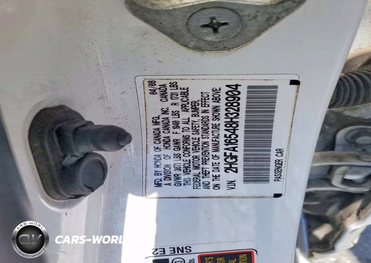2008 Honda Civic Lx VIN:2HGFA16548H328904 - 12